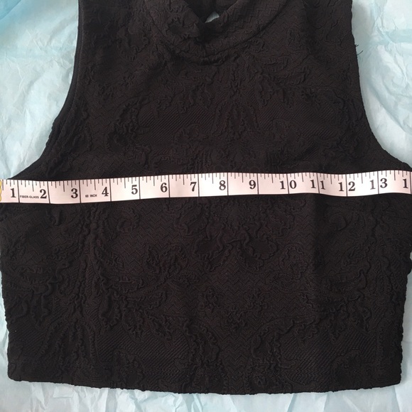 Bebe black cropped top size extra small - Picture 11 of 12
